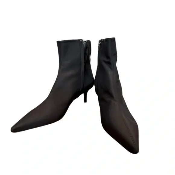 Theory Black Pointed Toe Ankle Boots - Picture 1 of 6